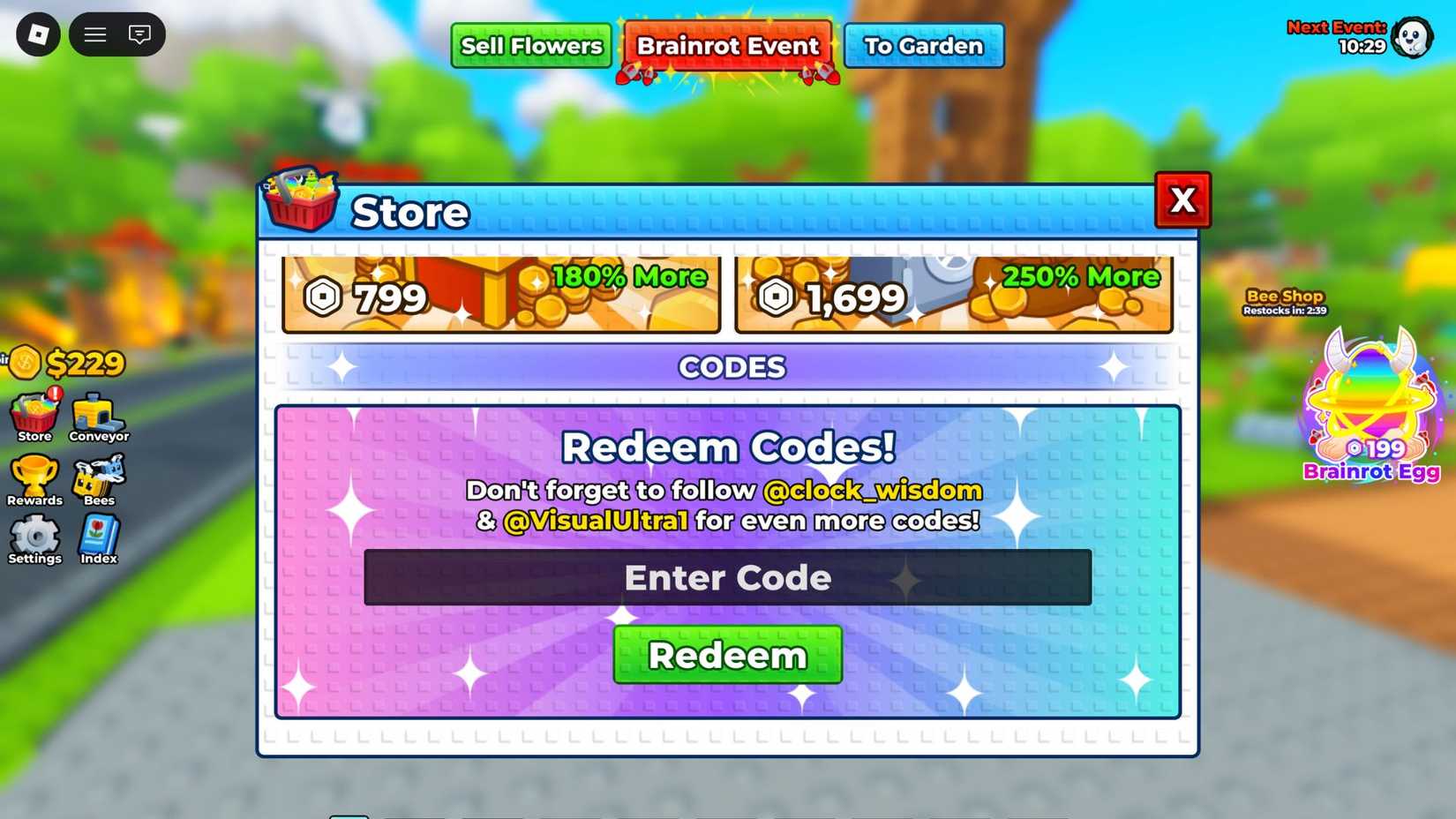 Bee Garden Codes for Roblox