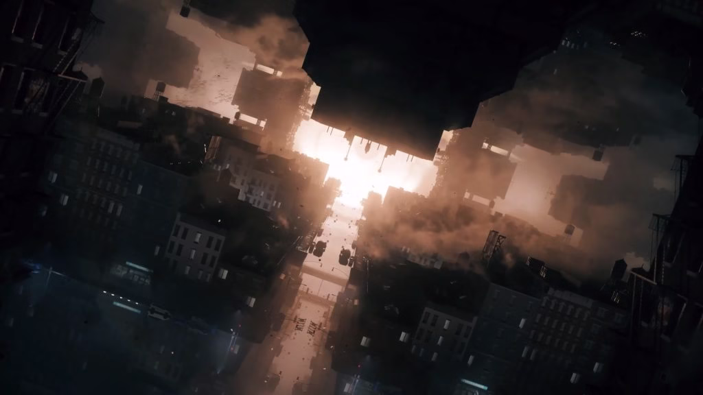 Logo da Remedy Entertainment ou imagem conceitual de Control Resonant, com elementos que remetem ao visual do jogo Control.