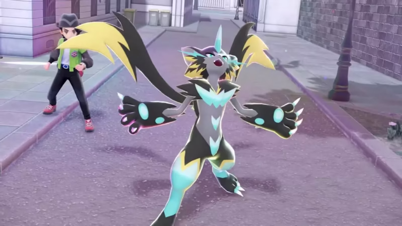 Mega Zeraora em Pokémon Legends: Z-A: O Poder Mítico da Eletricidade Desencadeado