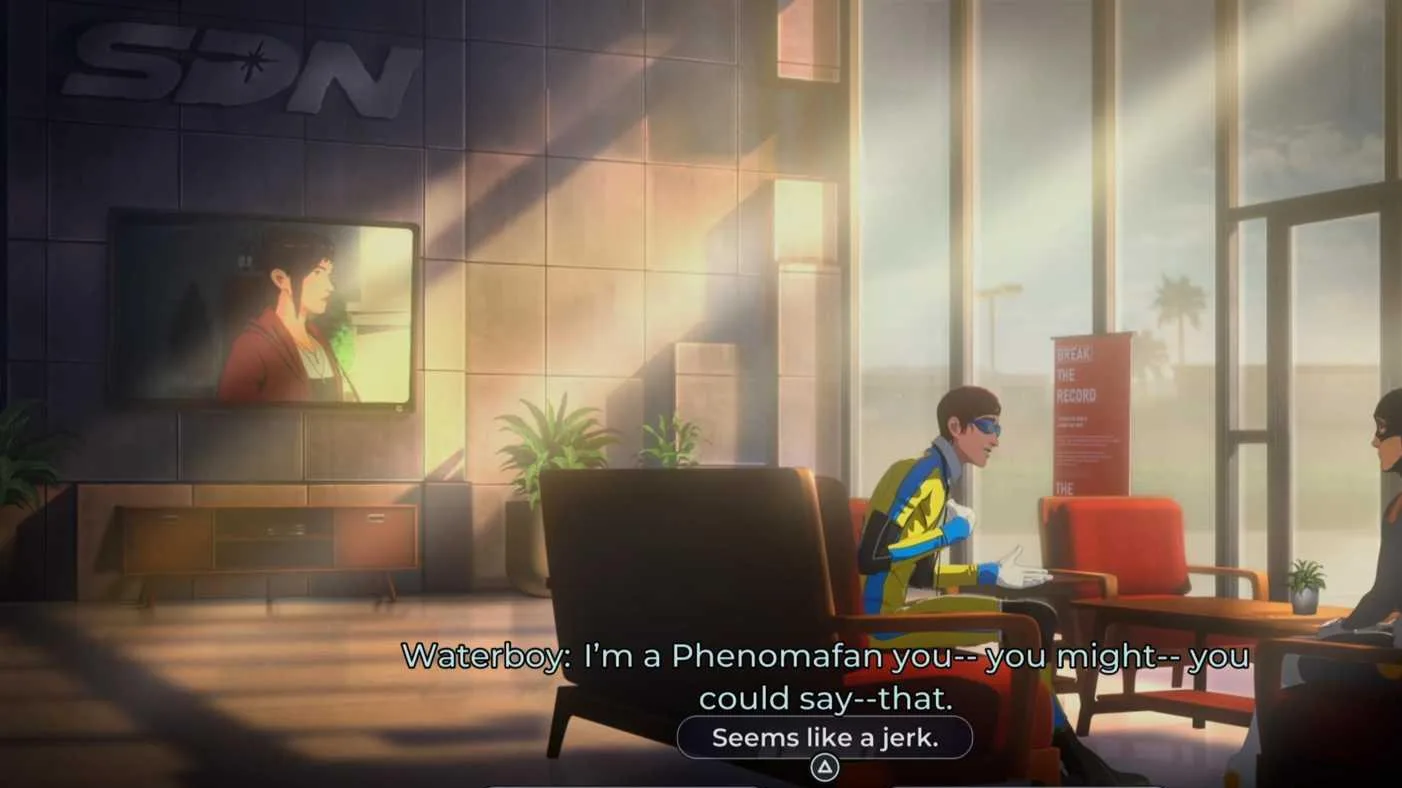 Robert conversando com Waterboy no Episódio 2 de Dispatch