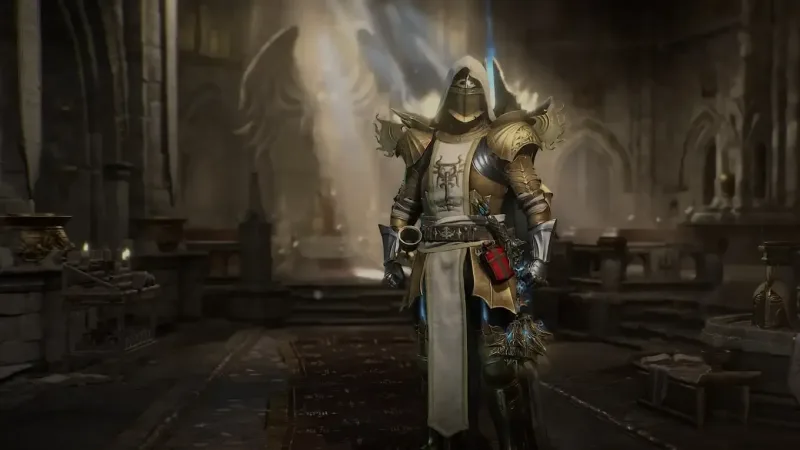 Auradin em Diablo 4: Paladino que Incendeia Inimigos com Auras Poderosas