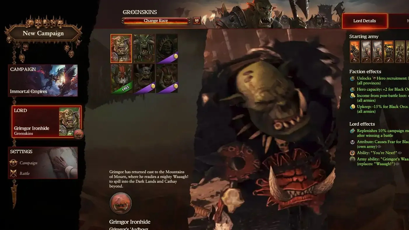 Every Playable Race in Total Warhammer 3
