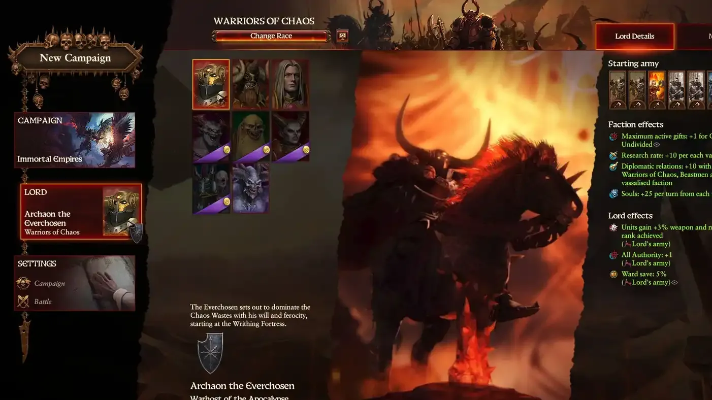 Every Playable Race in Total Warhammer 3