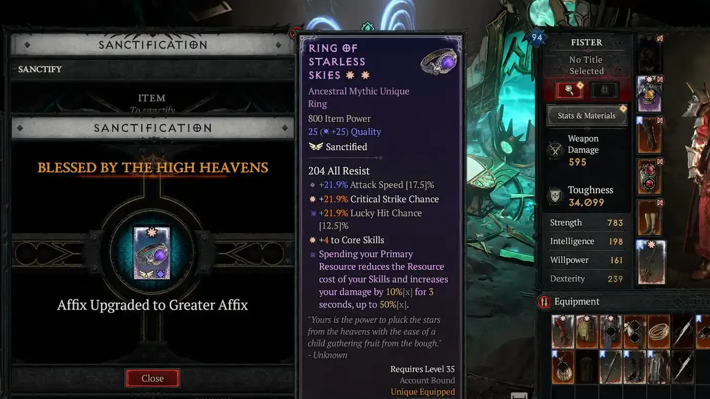 How to Sanctify Items in Diablo 4