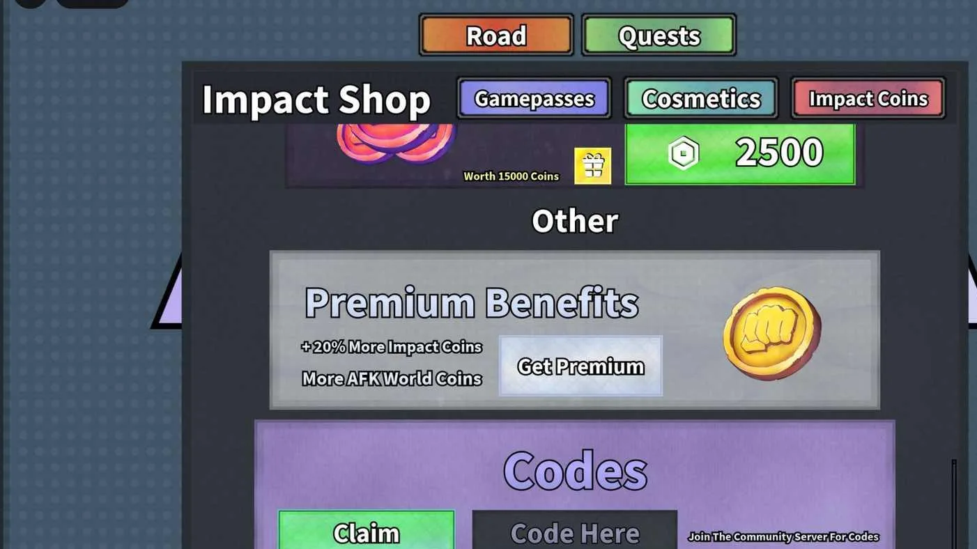 Impact Arena Roblox Codes