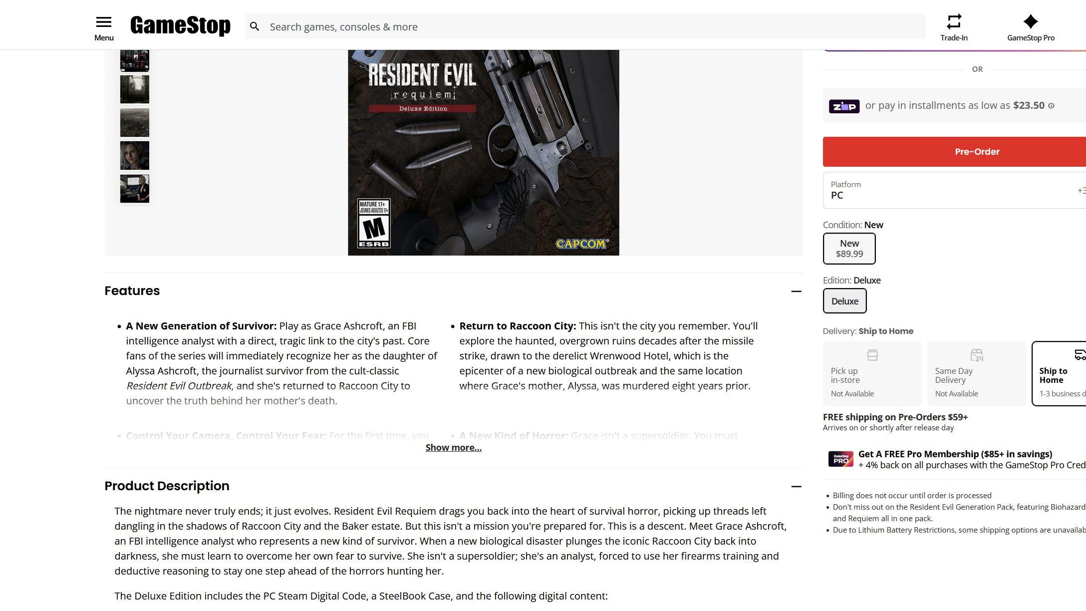 Resident Evil Requiem’s Second Playable Character Seemingly Leaked by GameStop