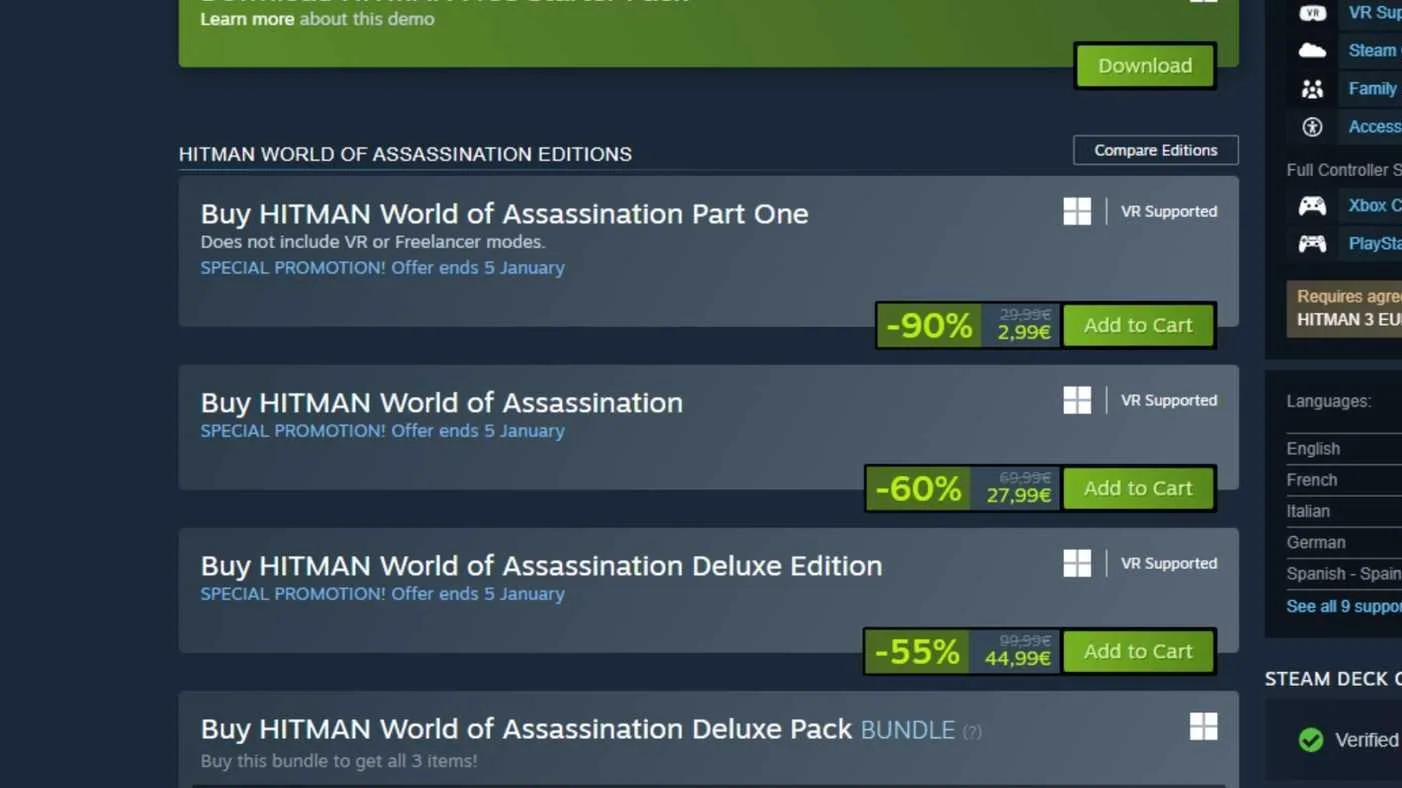 What Comes in Hitman World of Assassination Part One?