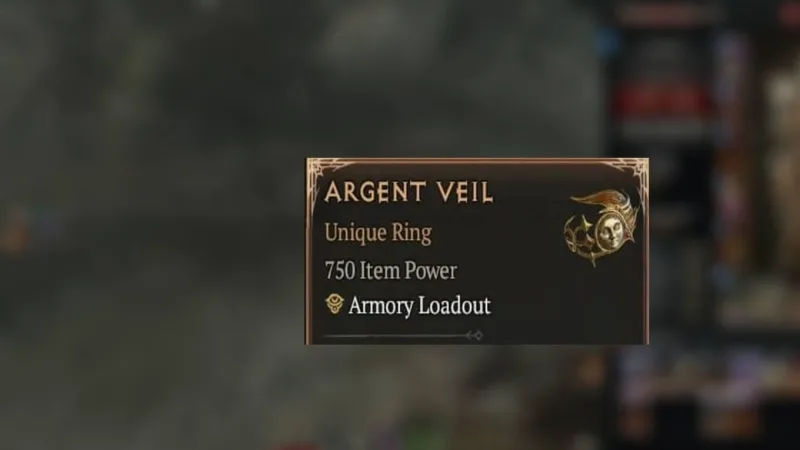 Argent Veil no Diablo 4:  para Paladinos Caçarem o Anel Único Essencial