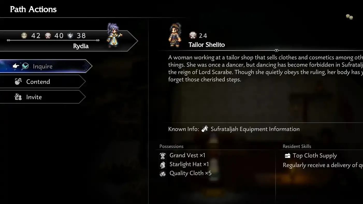 Where to find town upgrades in Octopath Traveler 0