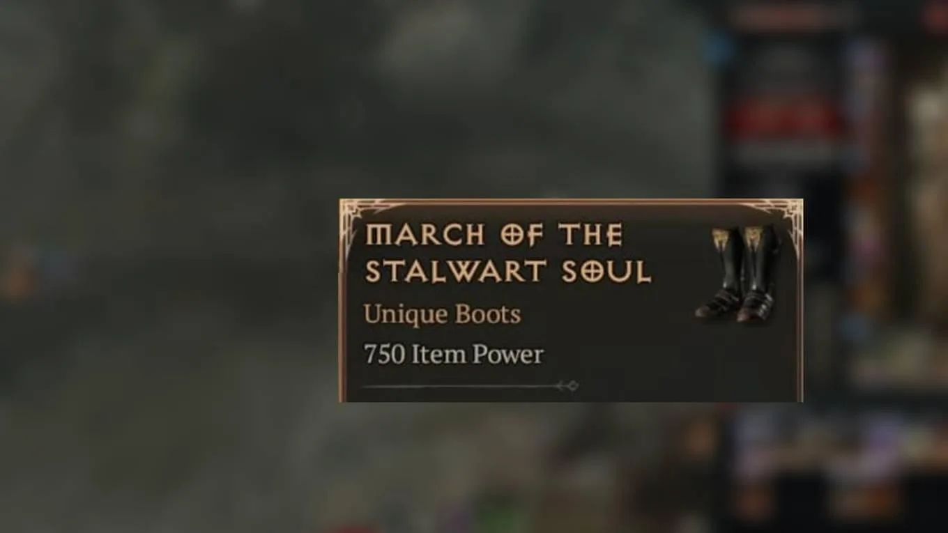 Where to Get March of the Stalwart Soul in D4