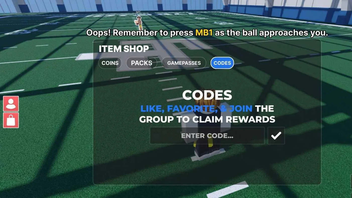 Flag Football Roblox Codes