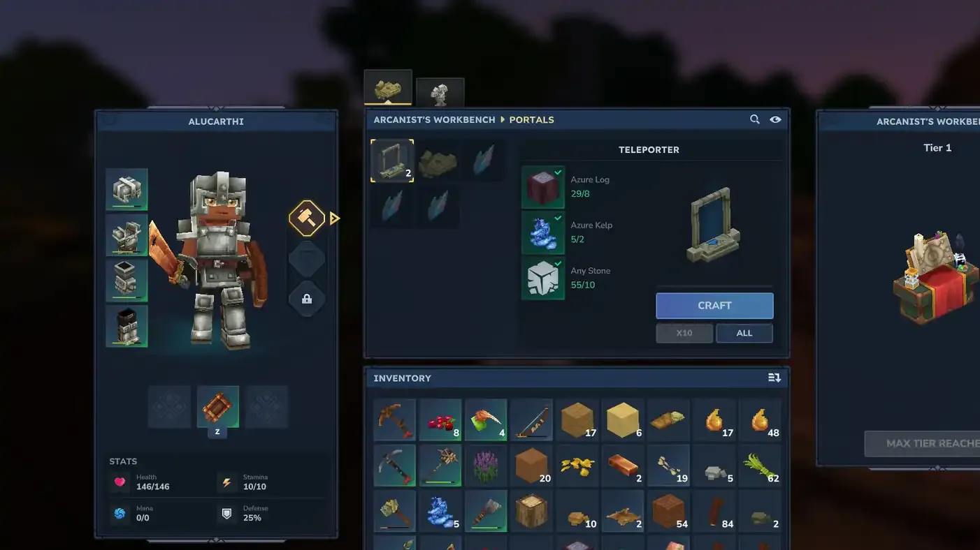 How to build a teleporter in Hytale