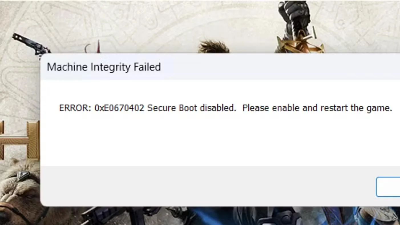 How to Fix Secure Boot error Highguard