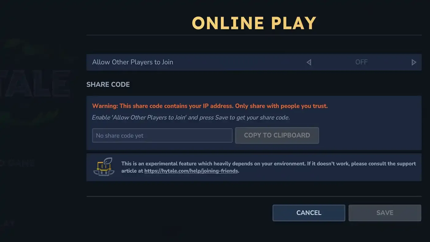 How to play online with friends in Hytale