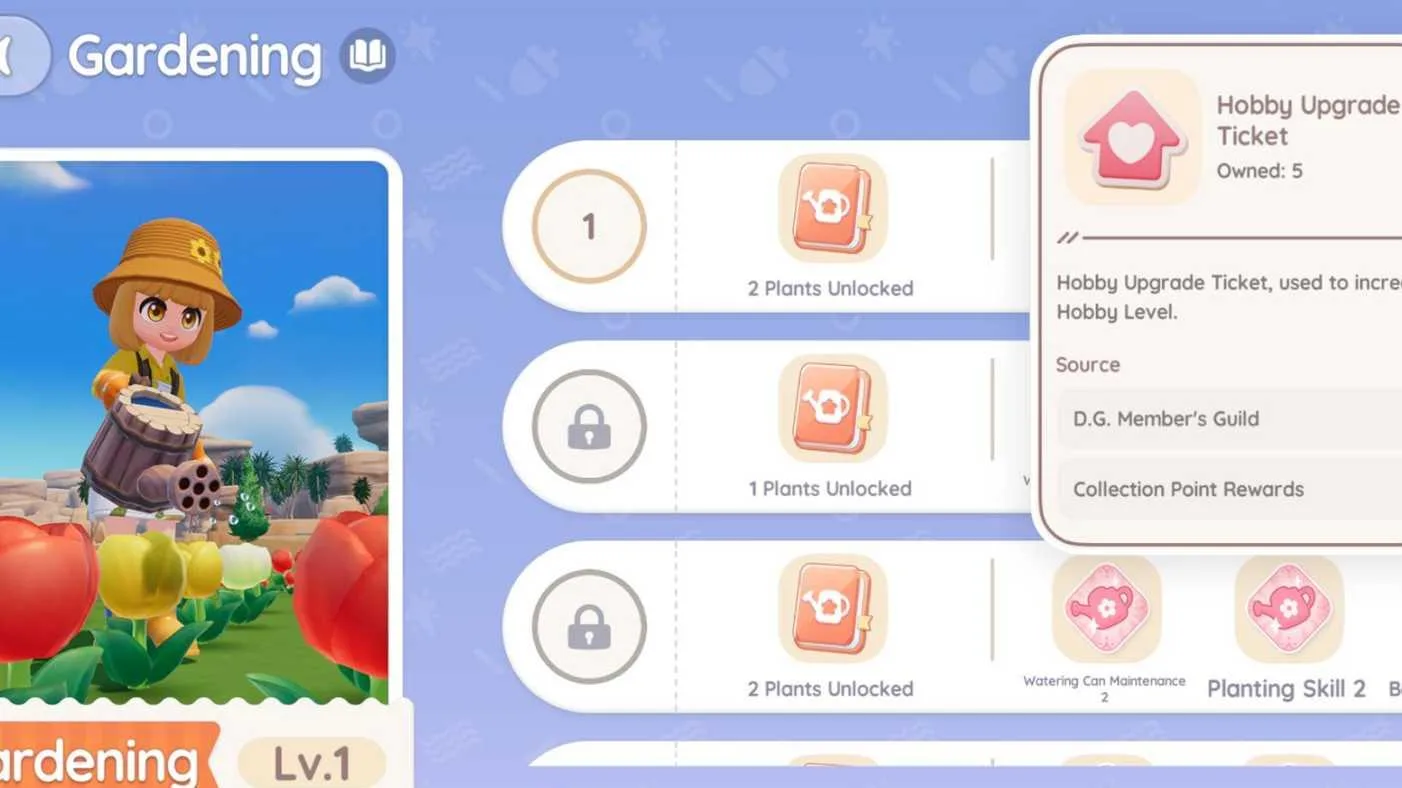 How to Unlock & Upgrade Hobbies in Heartopia