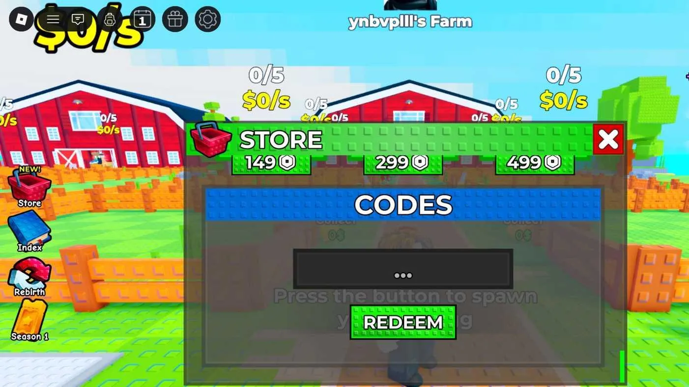 Roblox Build a Brainrot Farm Codes