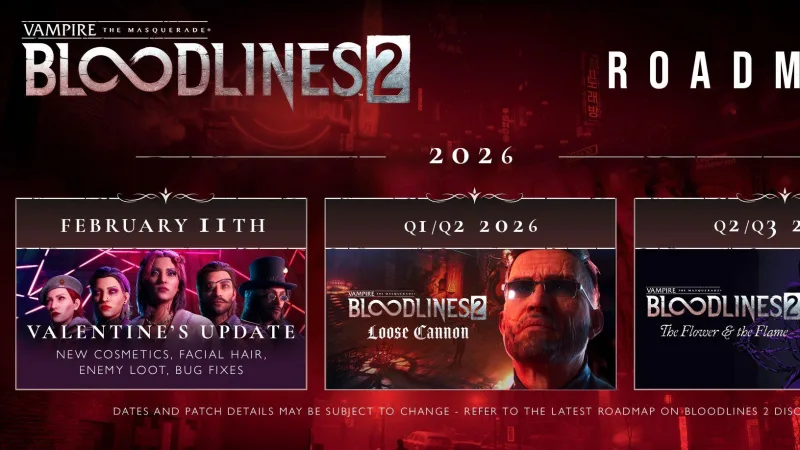 Vampire: The Masquerade – Bloodlines 2: Roteiro de 2026 Detalha DLCs e Próximos Passos