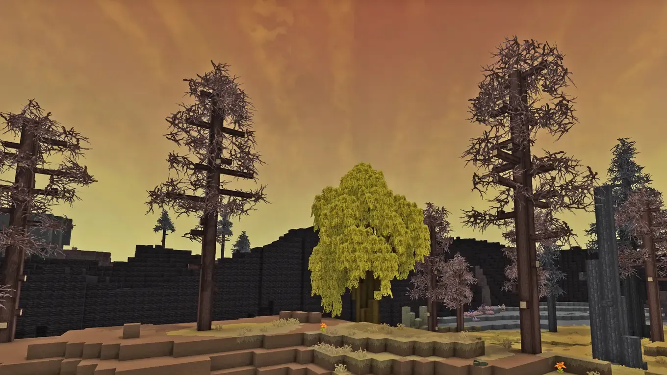 Onde encontrar madeira dourada em Hytale