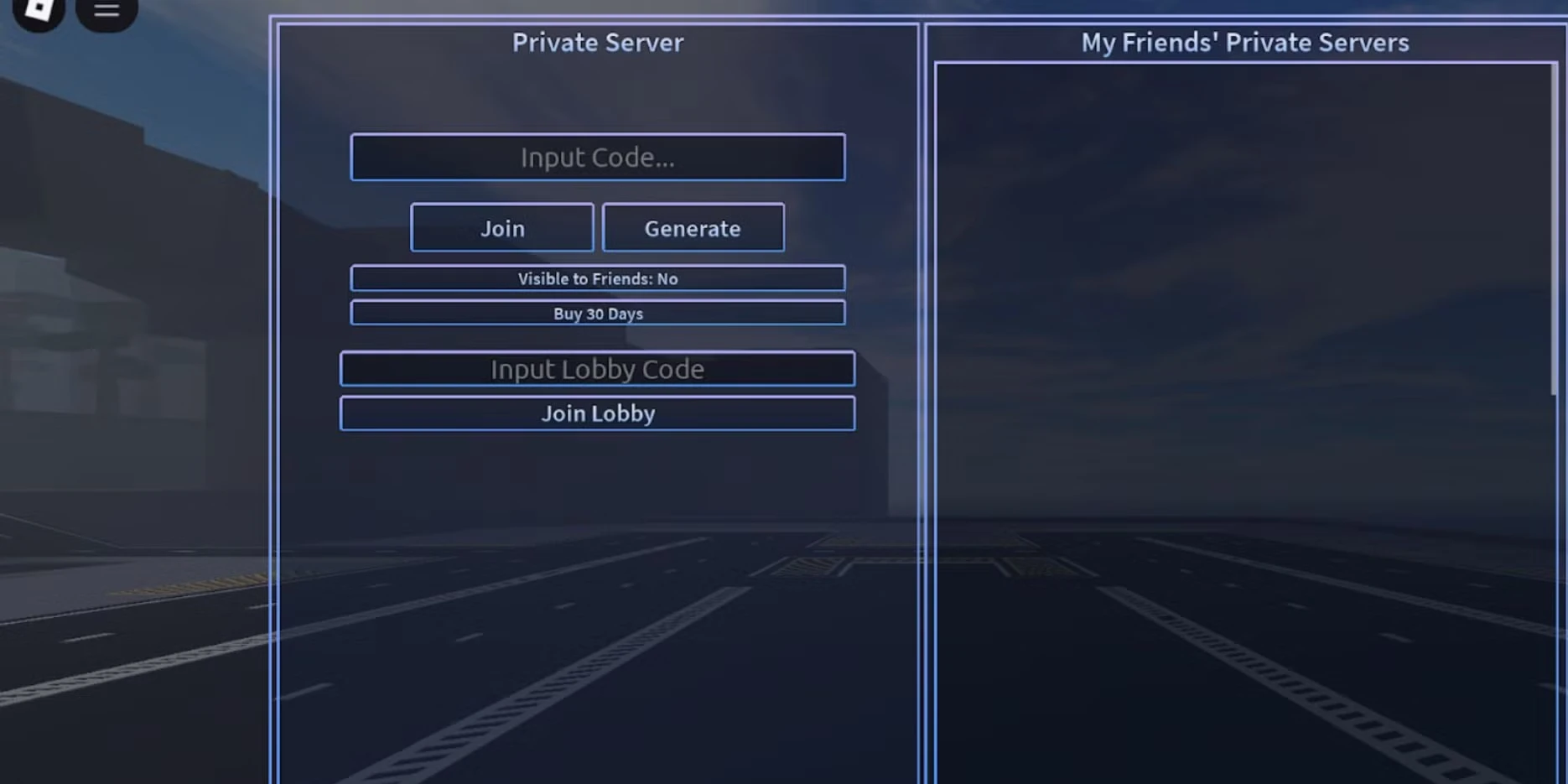 A Universal Time Private Server Codes For Roblox