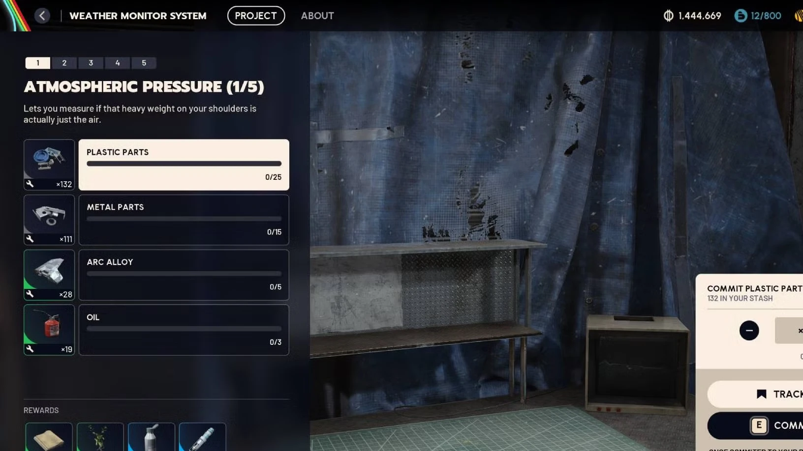 All Arc Raiders Weather Monitor System project resources and rewards