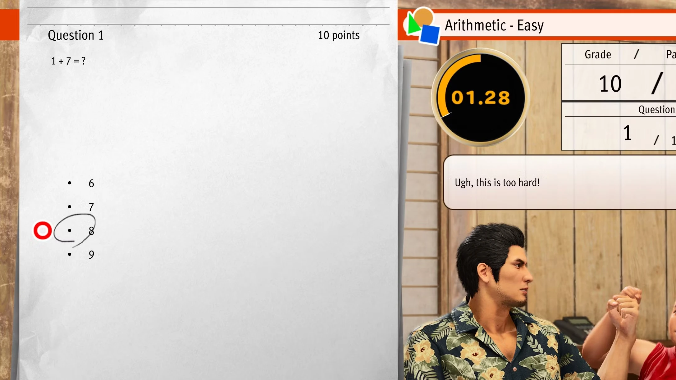 All Homework Answers in Yakuza Kiwami 3
