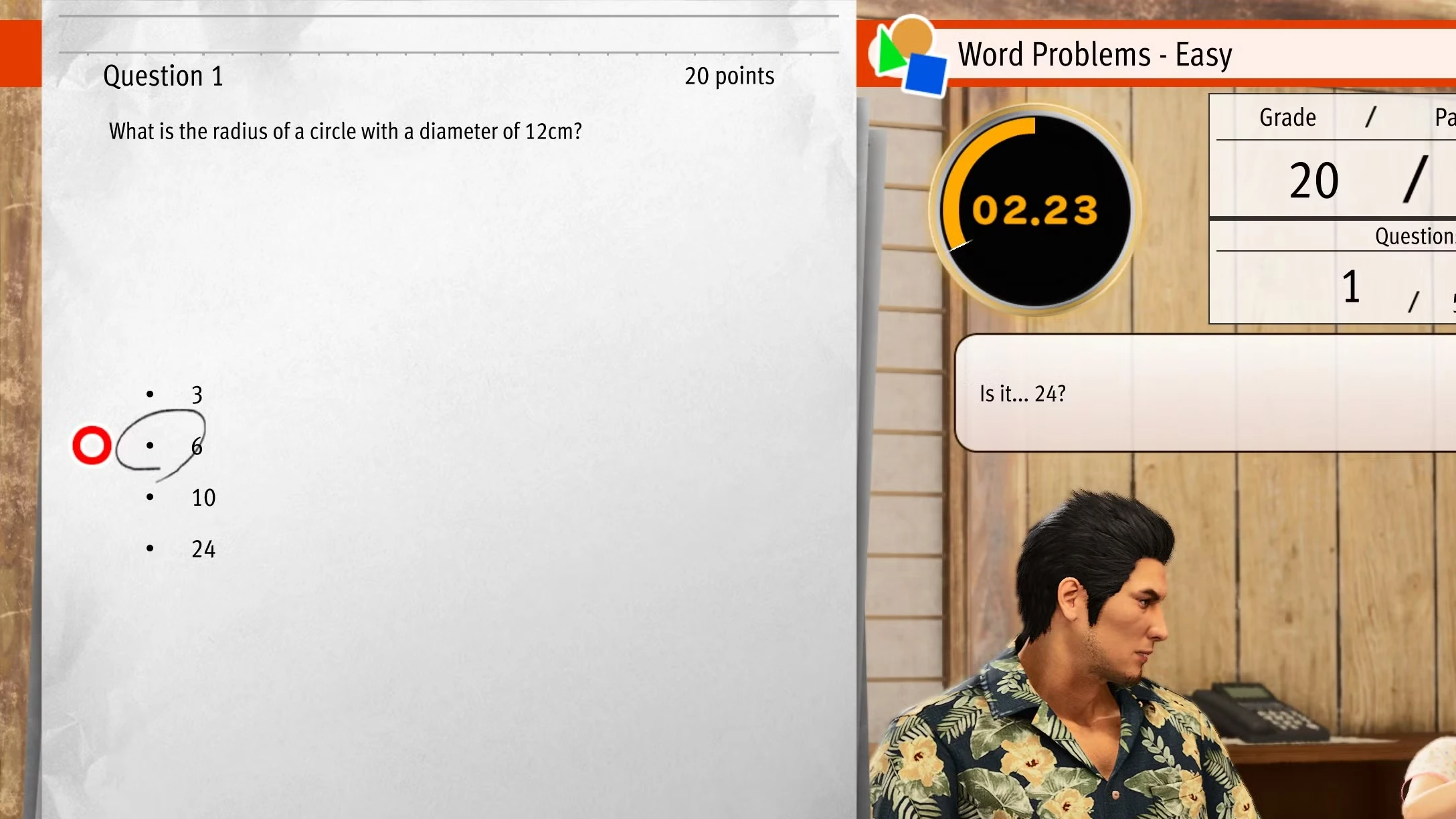 All Homework Answers in Yakuza Kiwami 3