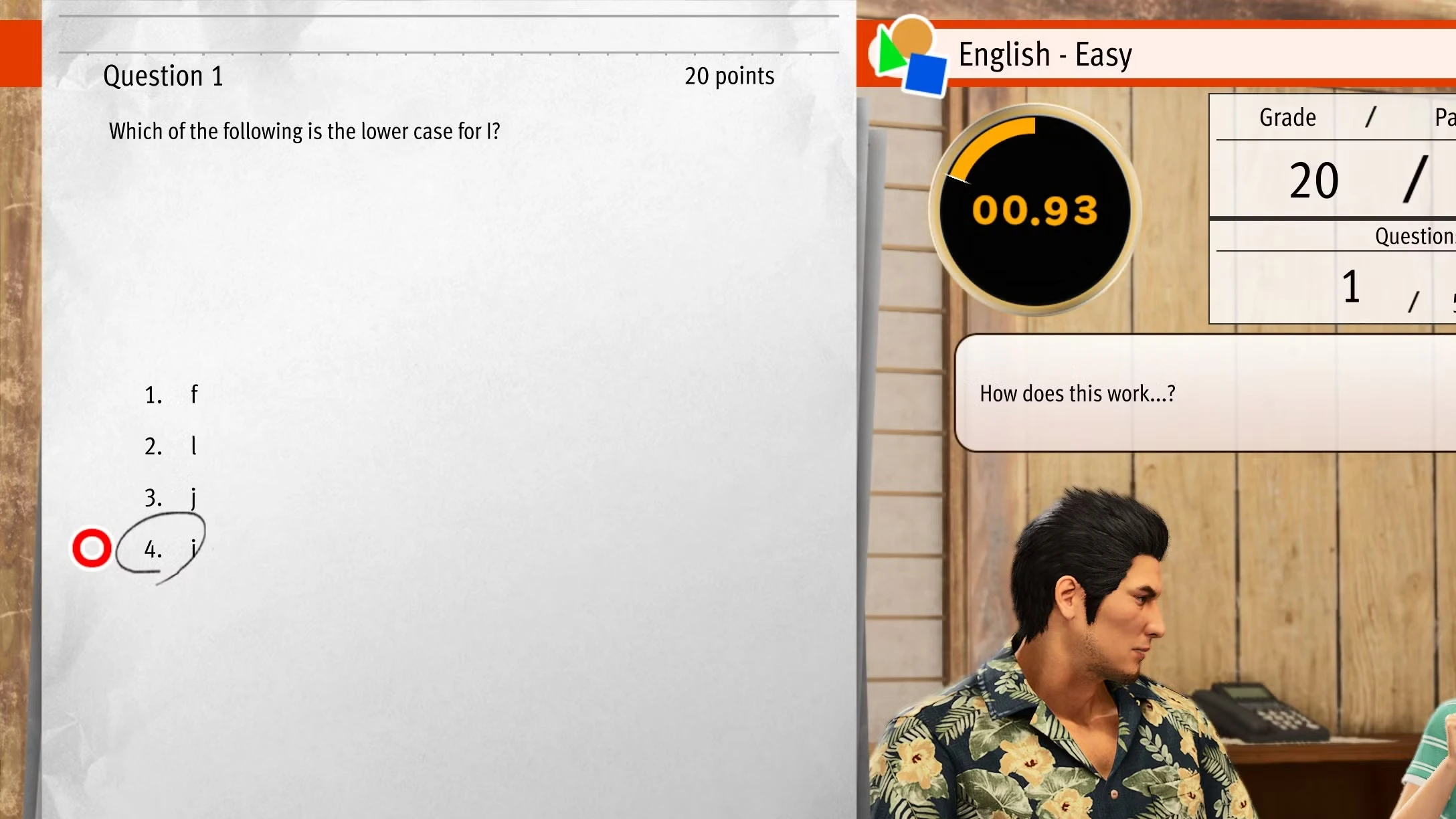 All Homework Answers in Yakuza Kiwami 3