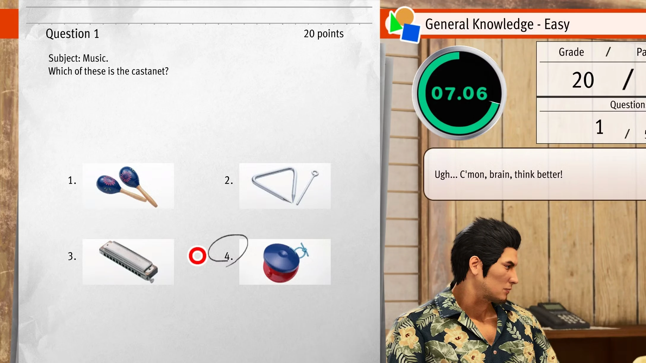 All Homework Answers in Yakuza Kiwami 3