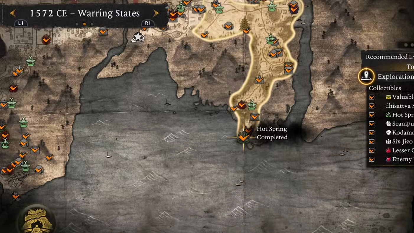 All Warring States Hot Springs Locations in Nioh 3