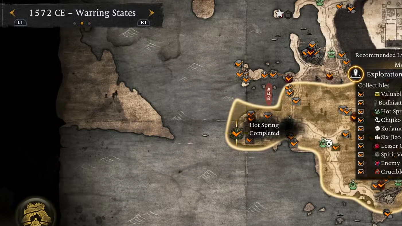 All Warring States Hot Springs Locations in Nioh 3