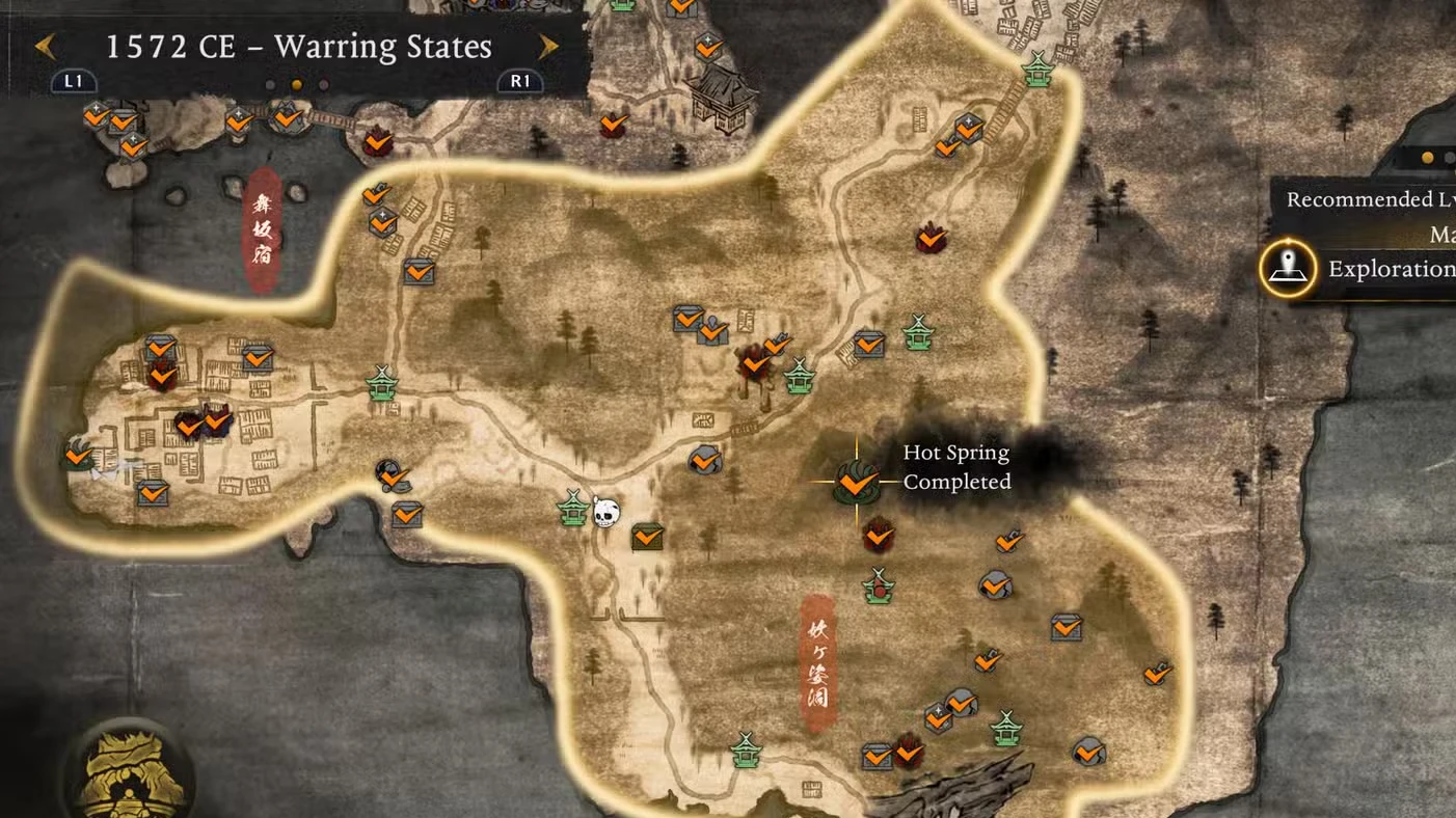 All Warring States Hot Springs Locations in Nioh 3
