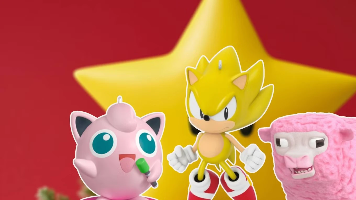 Elephant Mario and the Minecraft Movie's pink sheep among 2025's Hallmark holiday ornaments