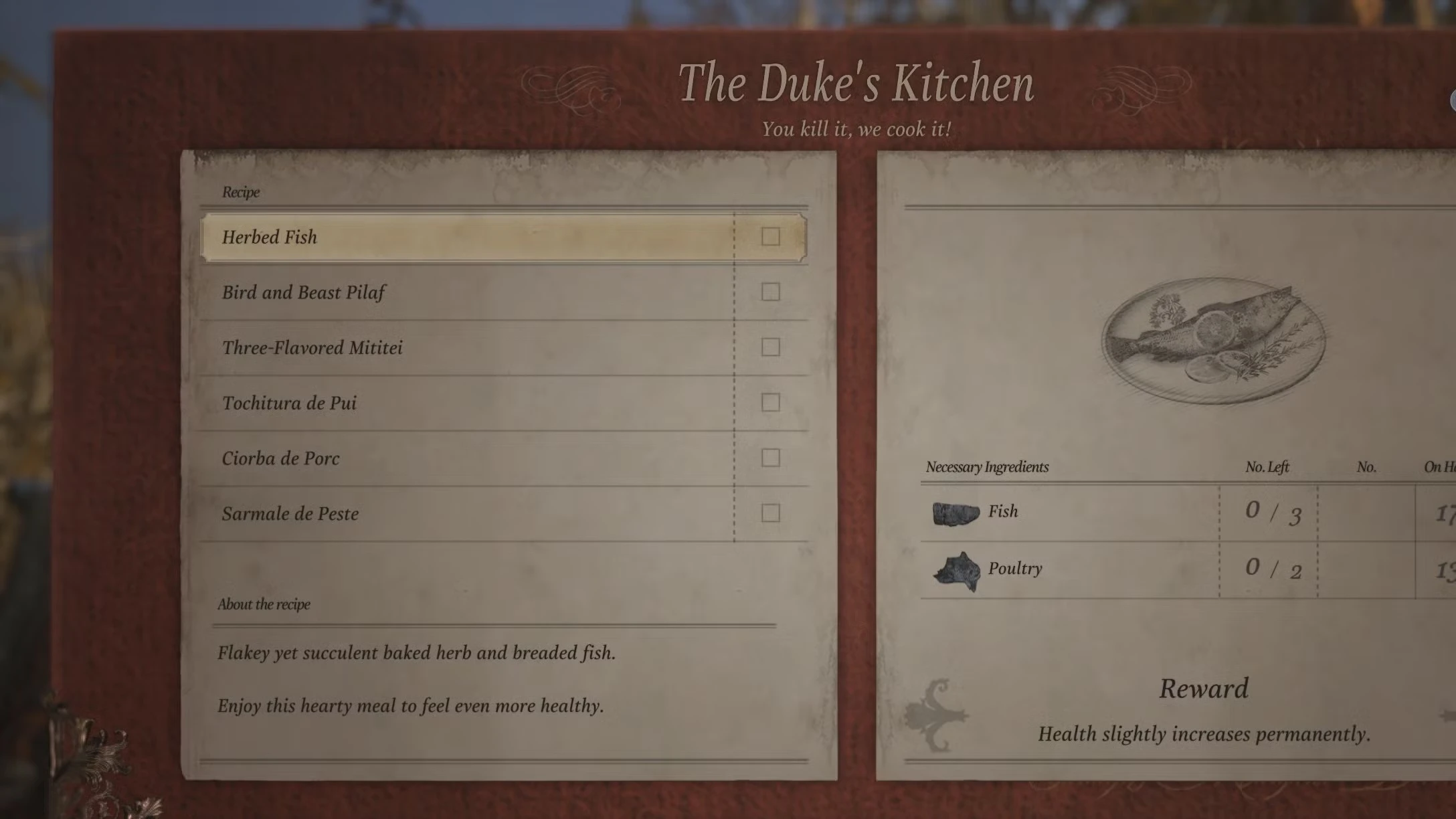 How to Get All Duke's Kitchen Ingredients in RE Village