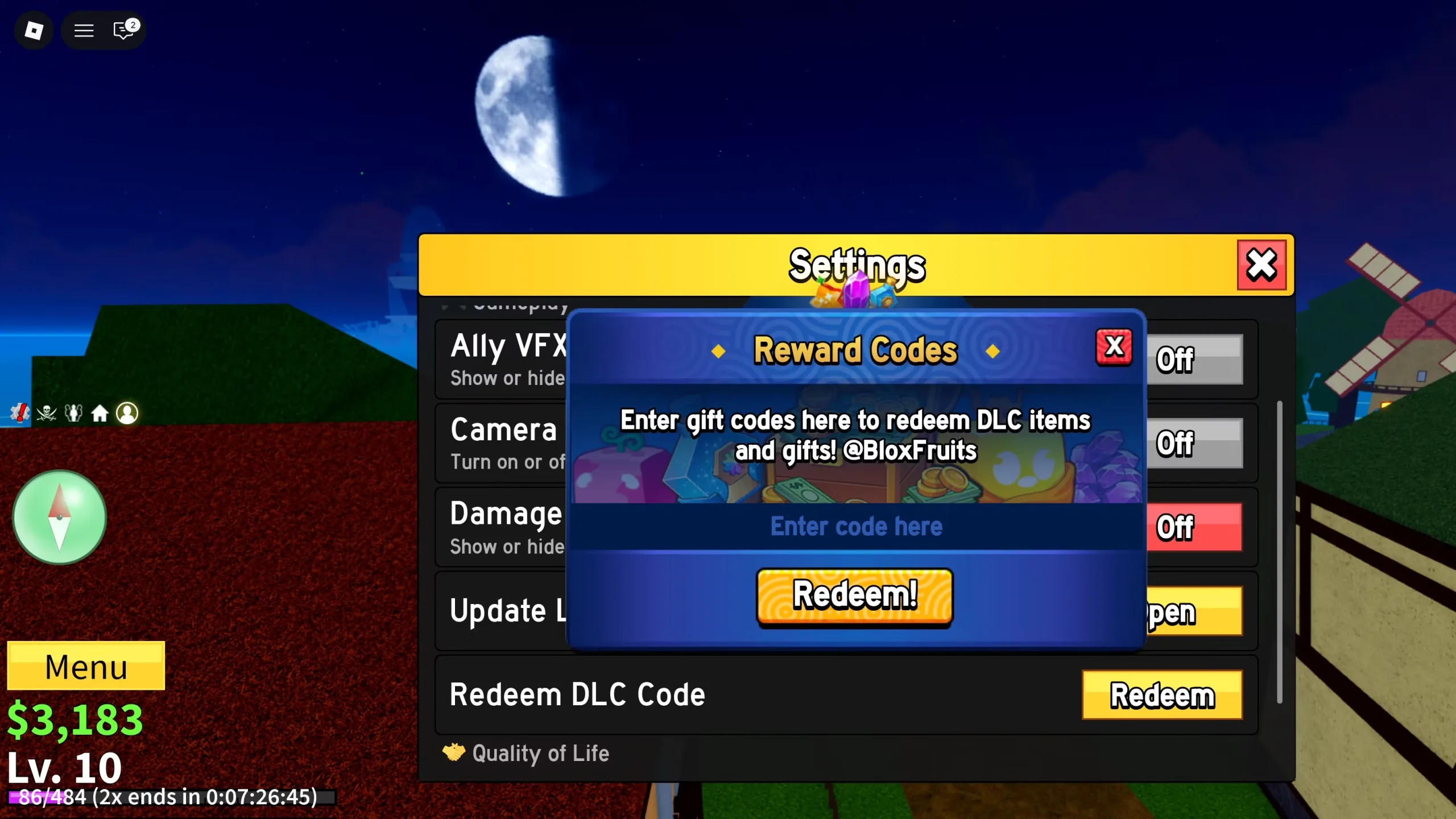 Roblox: Blox Fruits Codes