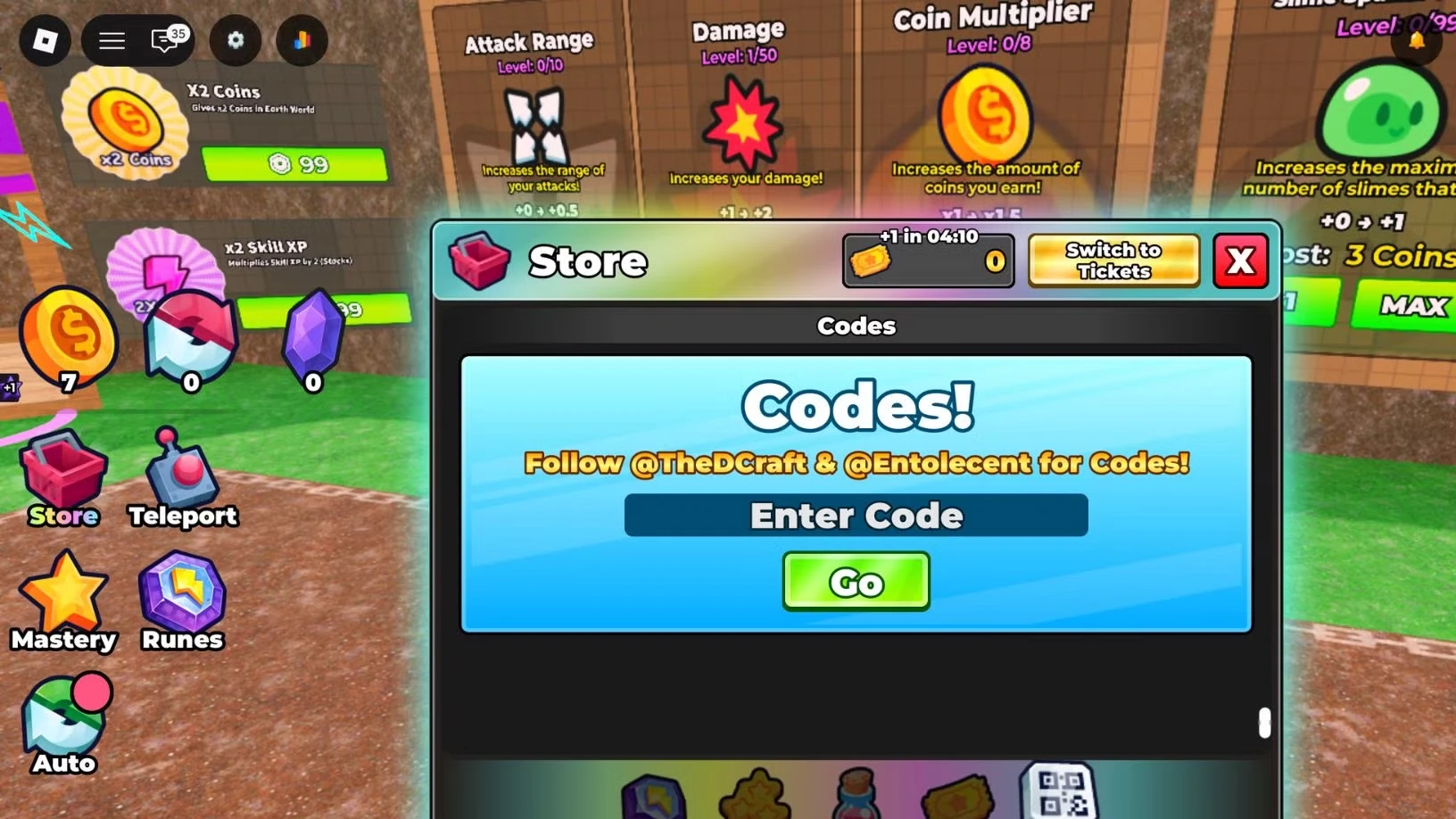 Roblox Slime Evolution Codes