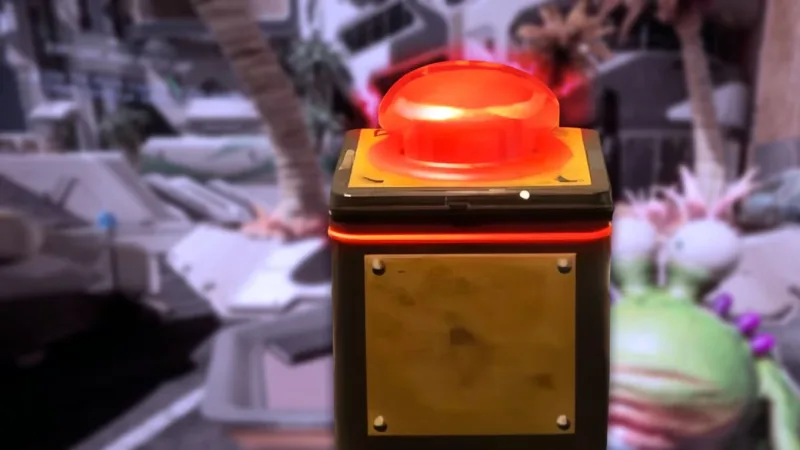 O que acontece ao apertar o botão vermelho em High on Life 2?