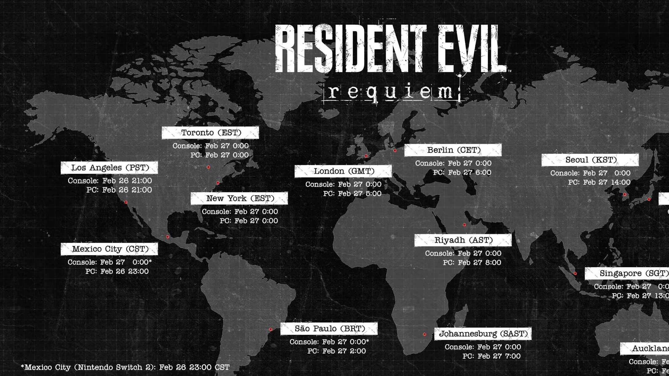 What time does Resident Evil Requiem release in your time zone?