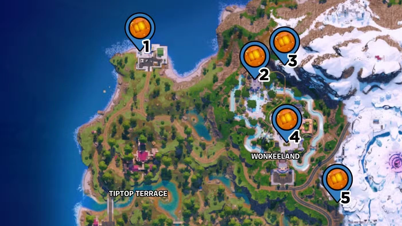 All chaos cube locations in Fortnite Chapter 7 Season 2