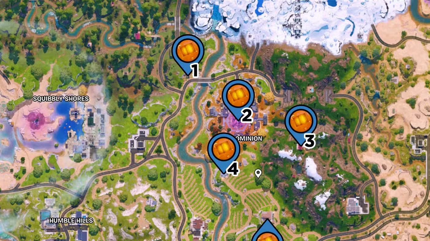 All chaos cube locations in Fortnite Chapter 7 Season 2