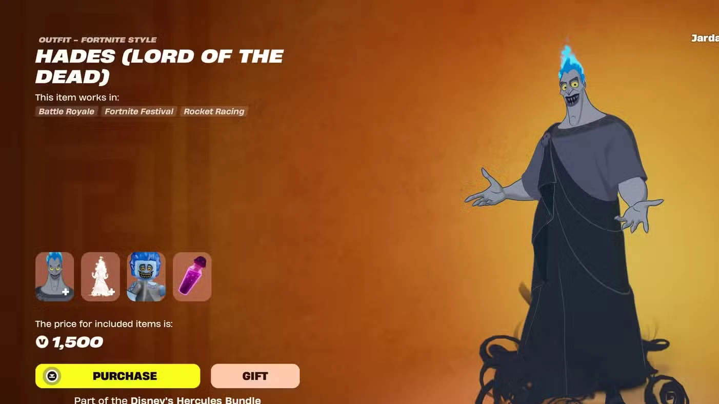 All Disney Hercules Skins in Fortnite & Prices