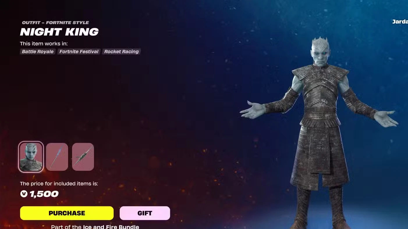 All Game of Thrones x Fortnite Skins Showcase