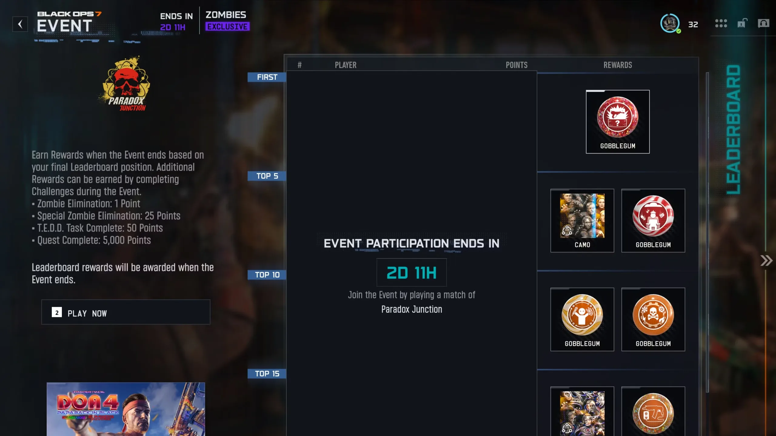 All Paradox Junction Event Rewards in Black Ops 7 Zombies