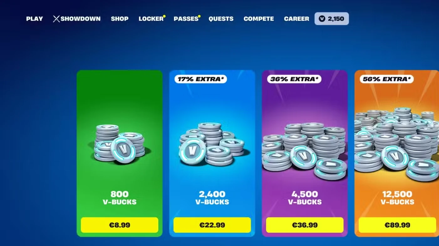 All V-Buck Pack Prices & Updated Pass Costs