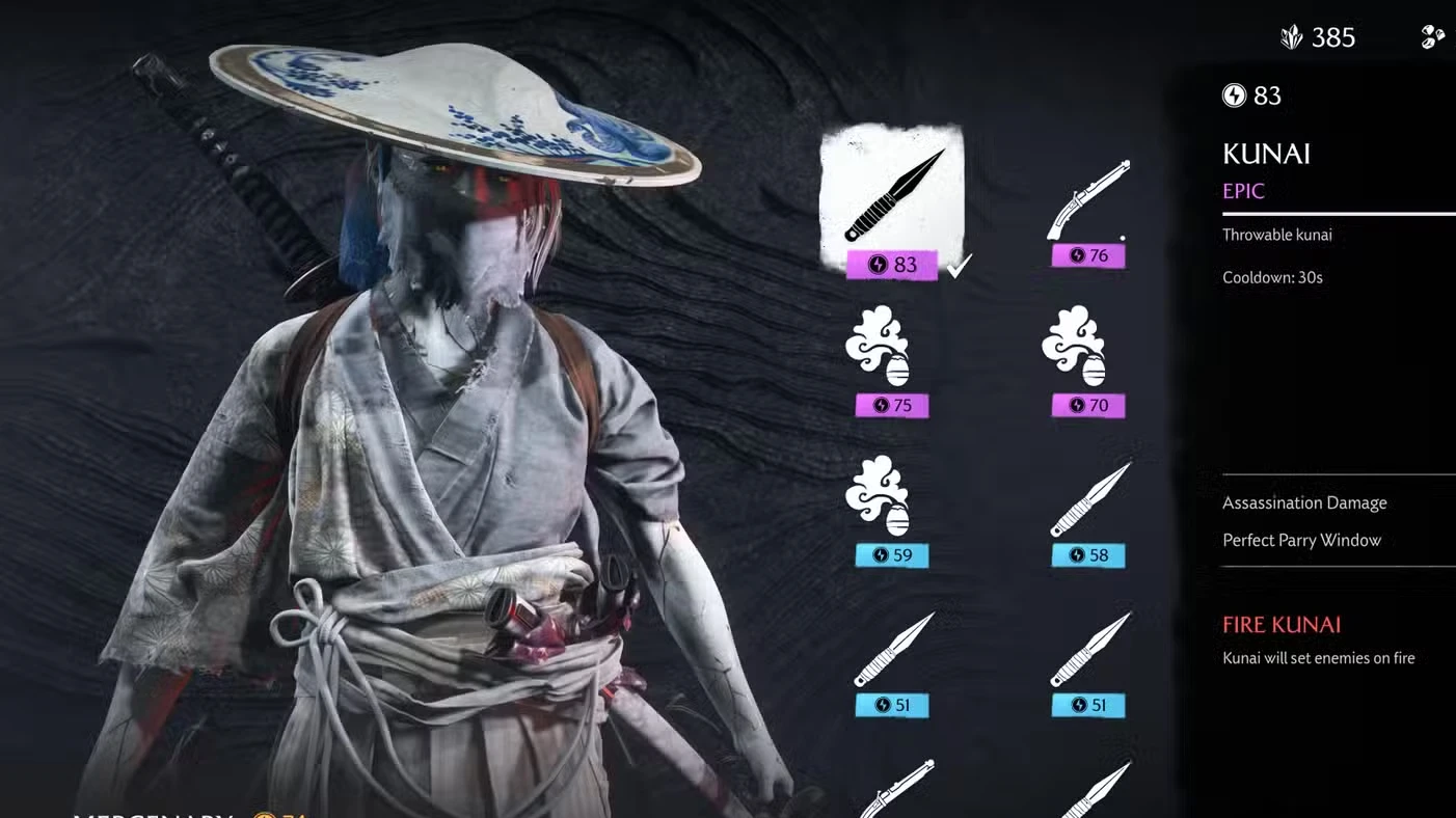 Best Build for Mercenary in Ghost of Yotei Legends