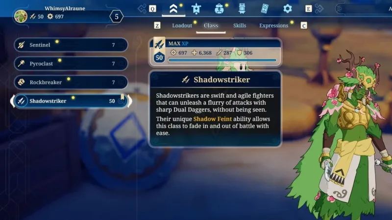 Habilidades e equipamento ideais para Shadowstriker em Towerborne