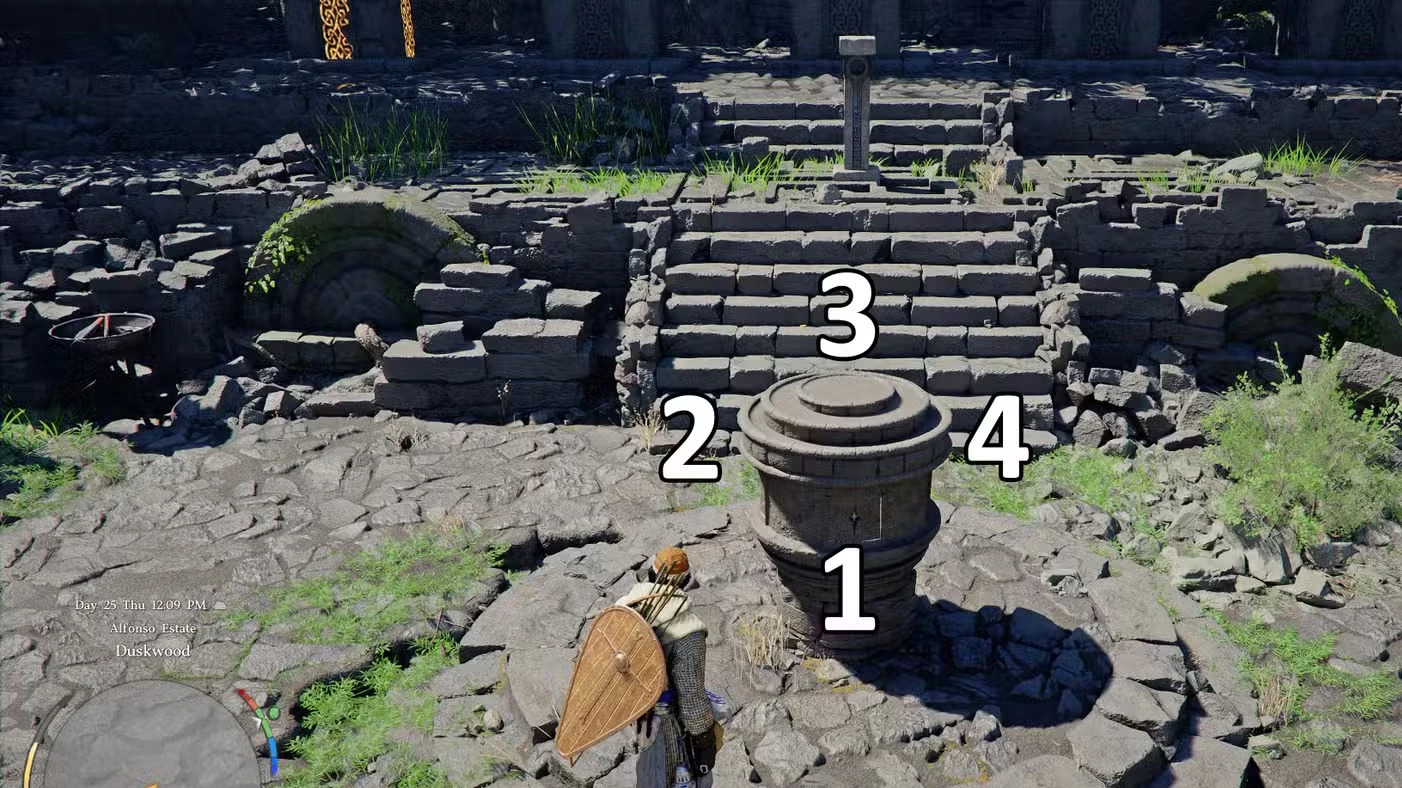 Duskwood Hill Ruins puzzle walkthrough in Crimson Desert