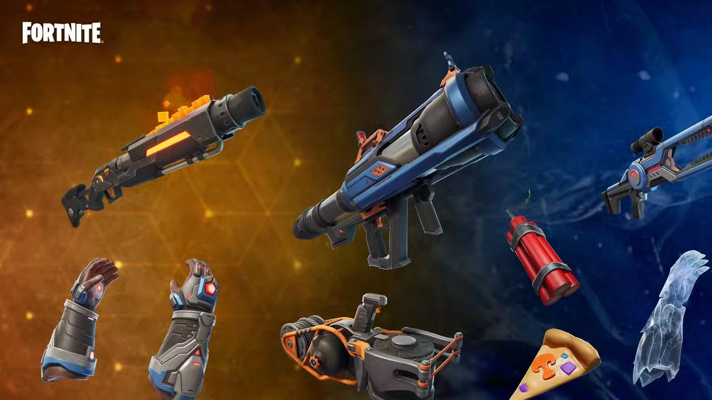 Fortnite Chapter 7 Season 2 map and weapon loot pool