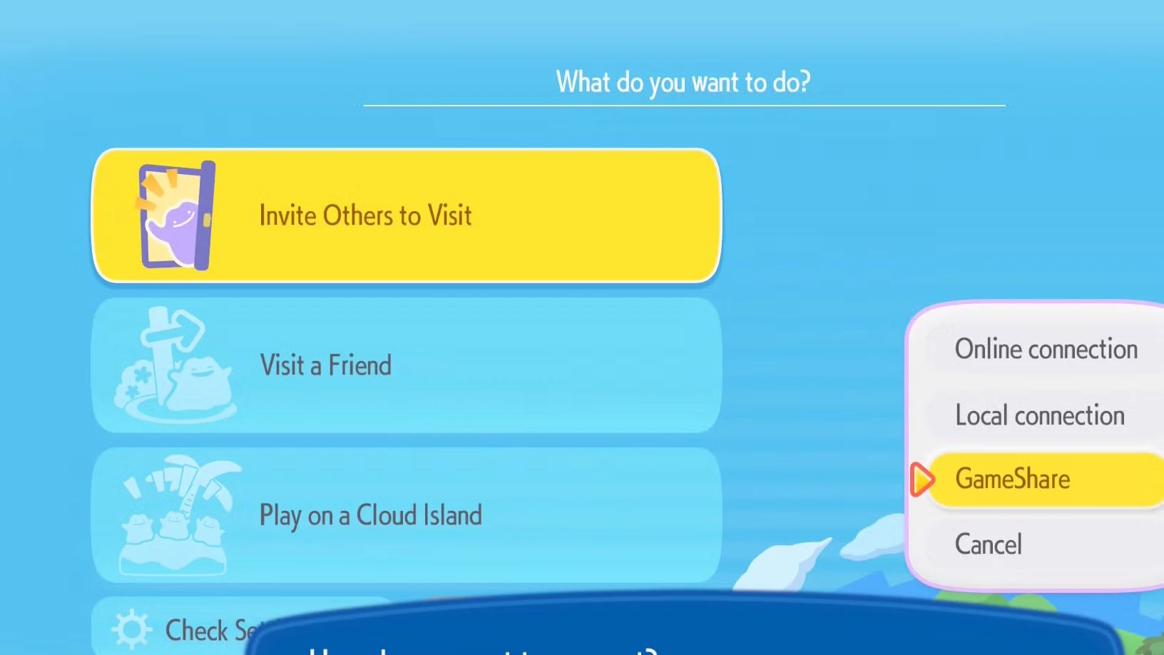 How to use GameShare in Pokémon Pokopia