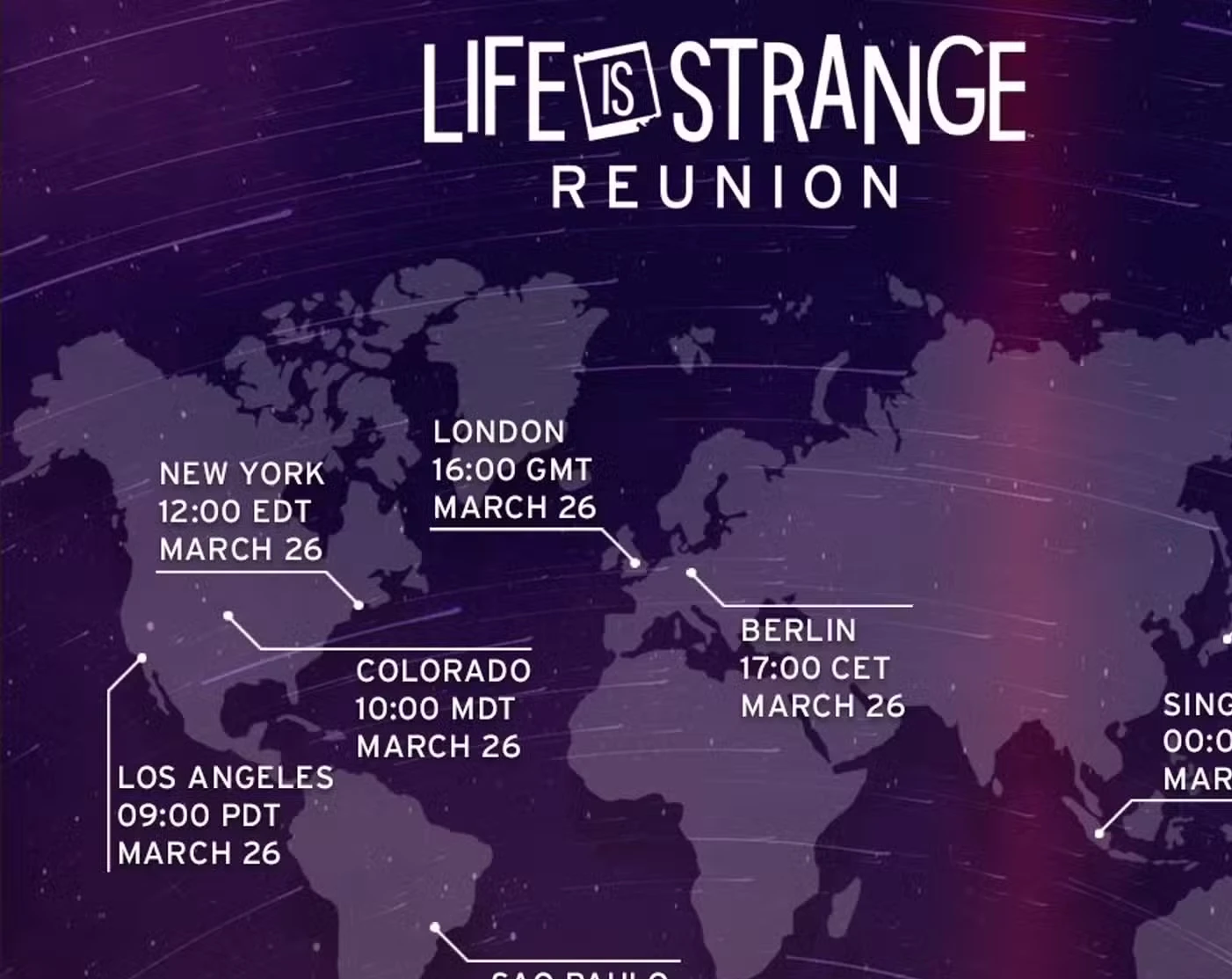 Life Is Strange Reunion Global Release Times