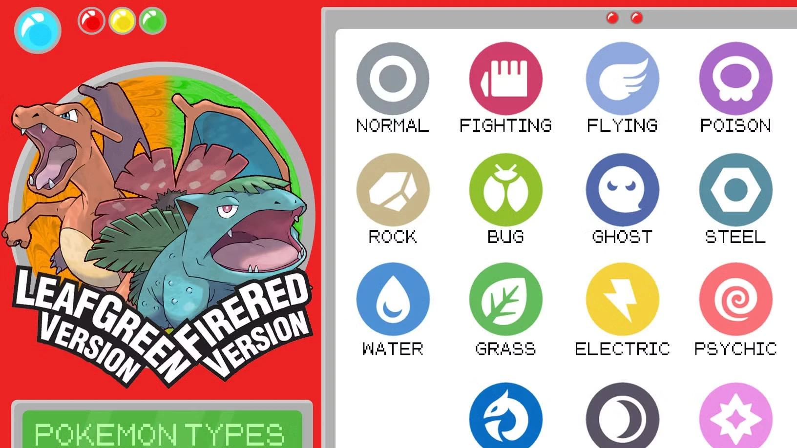 Pokemon FireRed & LeafGreen All Type Weaknesses Guide